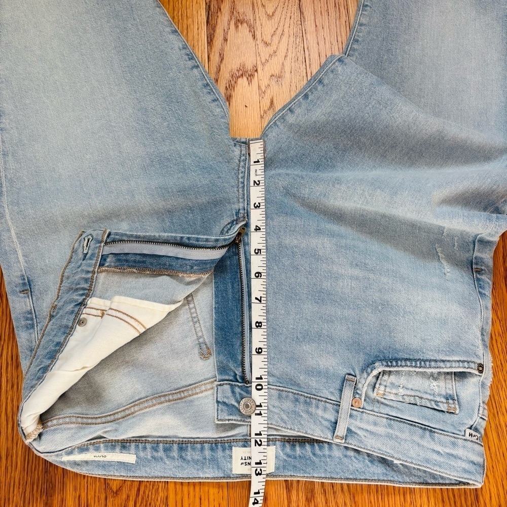 CITIZENS OF HUMANITY Olivia High Rise Light Wash Slim Straight Leg  Ankle Jeans - Picture 12 of 16